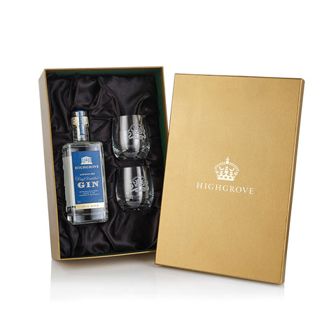 Highgrove Garden Botanical Gin & Two Glass Tumblers Gift Set