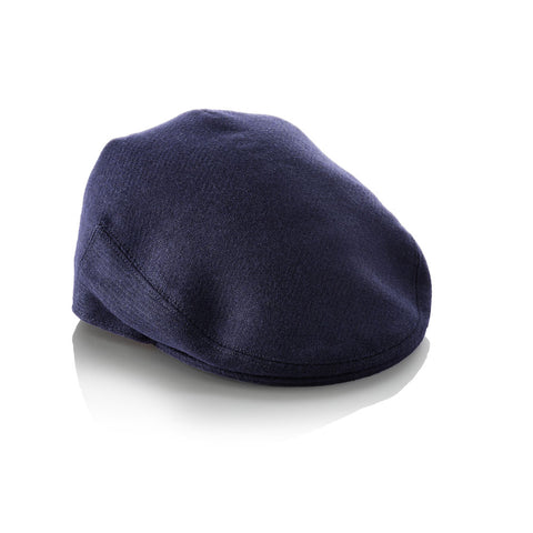 Highgrove Navy Tweed Flat Cap