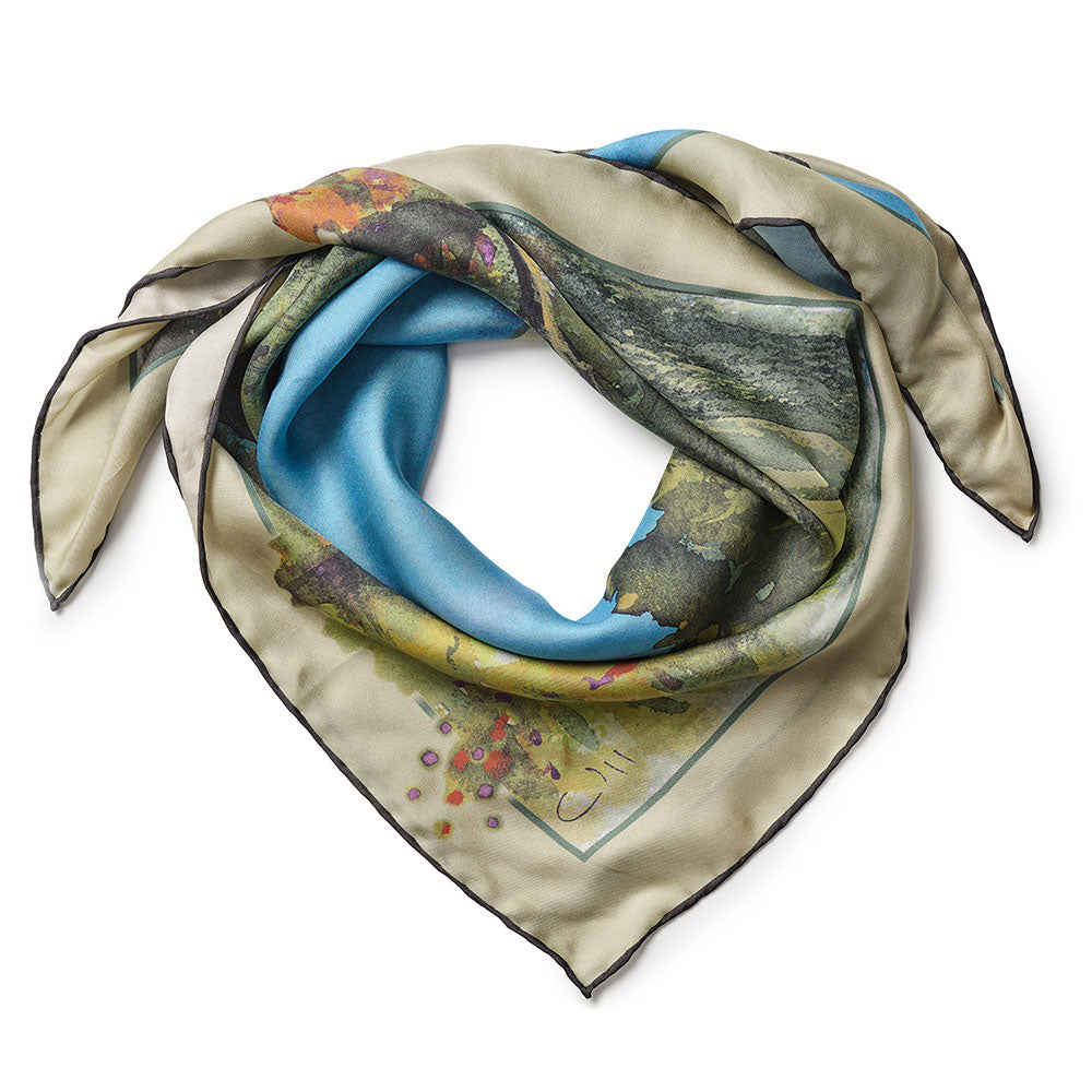 Exclusive Highgrove ‘South Front of Highgrove House’ Silk Scarf