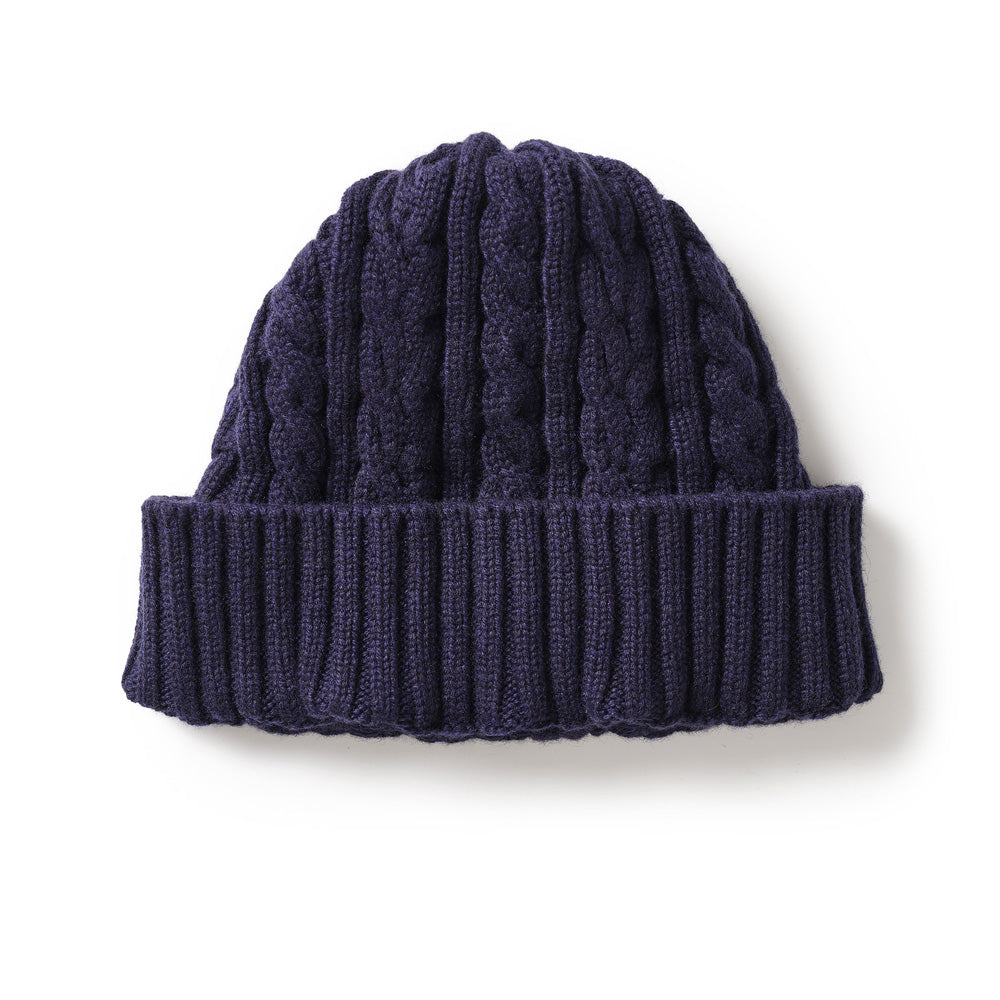 Cable Knit Cashmere Beanie (One Size / Various Colours)