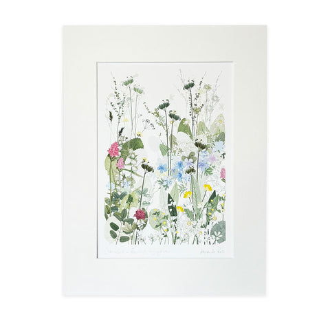 Highgrove Wildflower Meadow Cranesbill and Cowslips Print