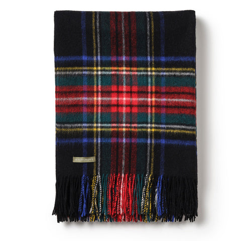 Lambswool Throw - Black Stewart