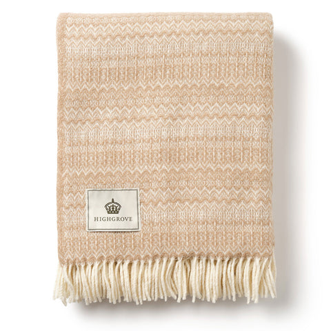 Pure New Wool Throw - Fair Isle Oatmeal