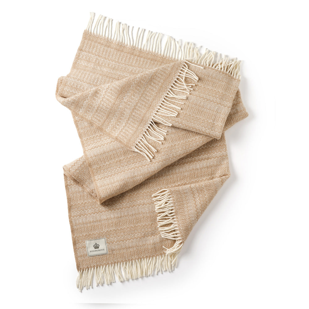 Pure New Wool Throw - Fair Isle Oatmeal