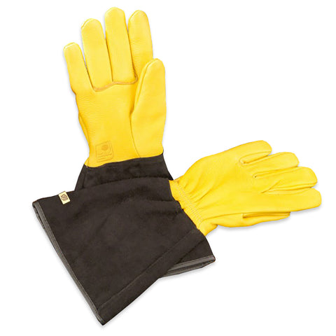 Men's Tough Touch RHS Gold Leaf Leather Gardening Gloves