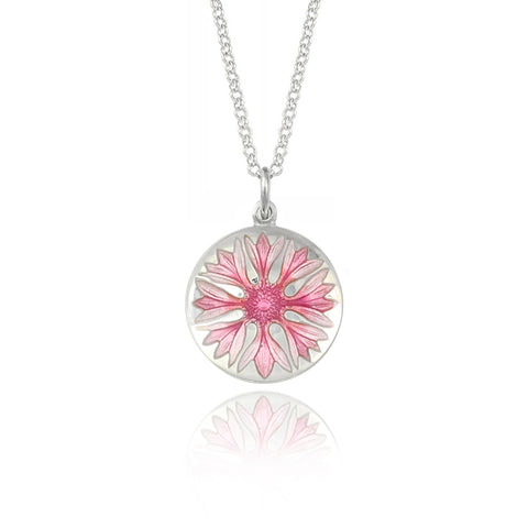 Pink Cornflower Necklace