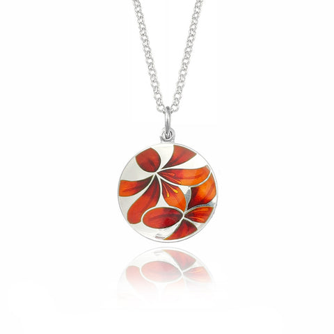 Red and Orange Agapanthus Necklace