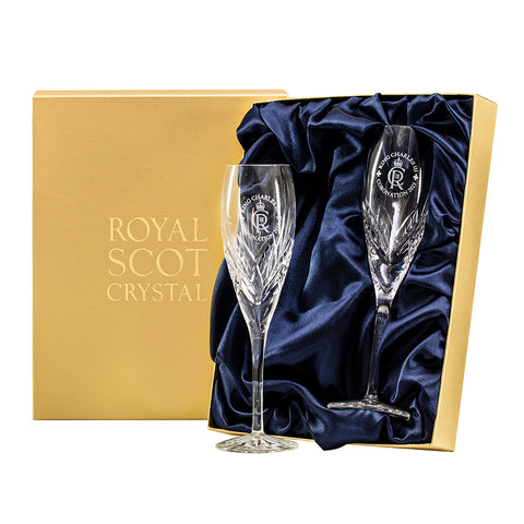 Coronation Engraved Champagne Flutes (Gift Box of Two)