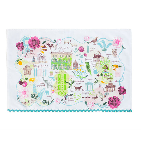 Highgrove Garden Plan Tea Towel