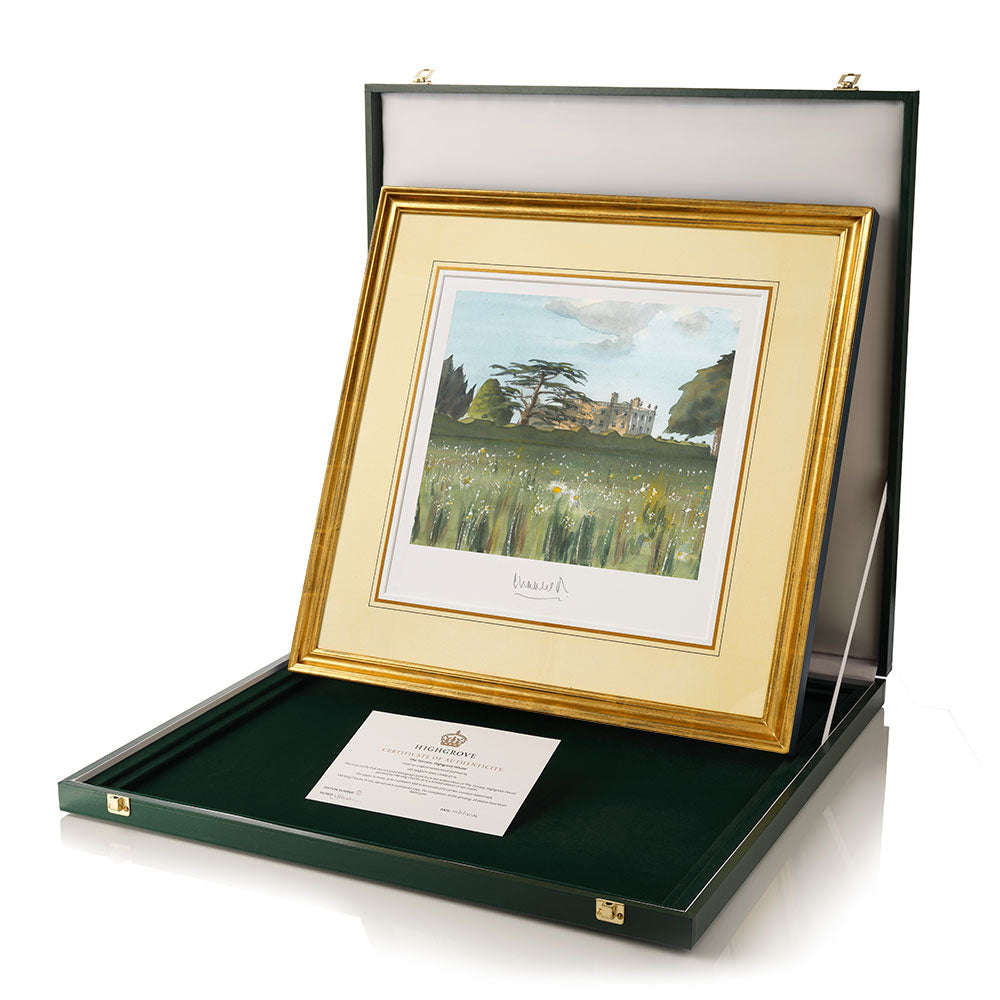 'Highgrove House, A View from the Wildflower Meadow' Limited-Edition Lithograph in case