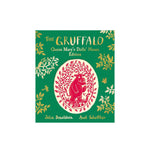 Book cover of 'The Gruffalo' with red Gruffalo illustration on green background