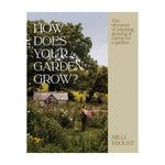 Book cover of 'How Does Your Garden Grow?' with a garden scene and text on a white background