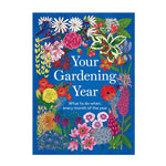 Book cover of 'Your Gardening Year' with colorful floral design on a blue background