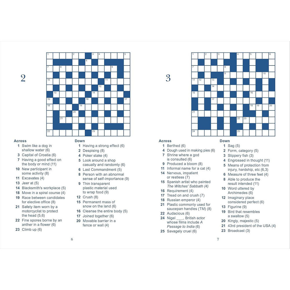 Two crossword puzzles on a white background