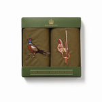 Pheasant and Gun Cotton Handkerchiefs