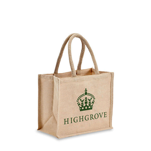 Highgrove Crown Jute Shopping Bag (small)