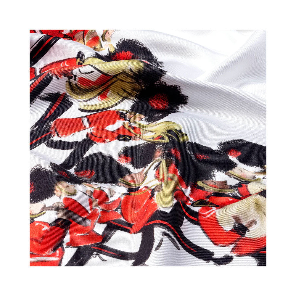 Marching Down The Mall Silk Scarf
