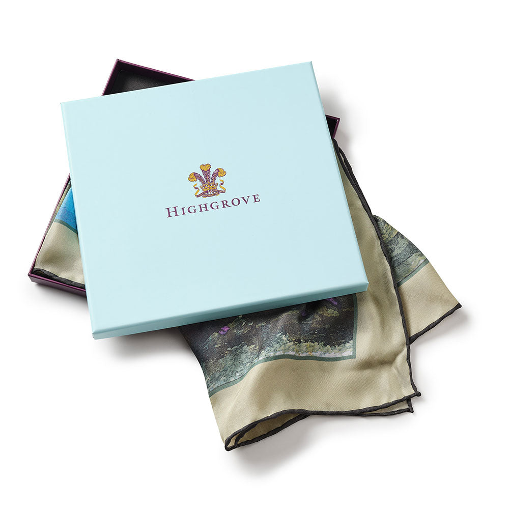 Exclusive Highgrove ‘South Front of Highgrove House’ Silk Scarf