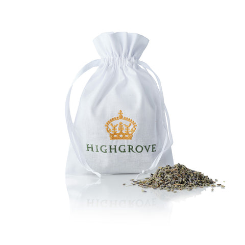 Highgrove White Drawstring Lavender Bag