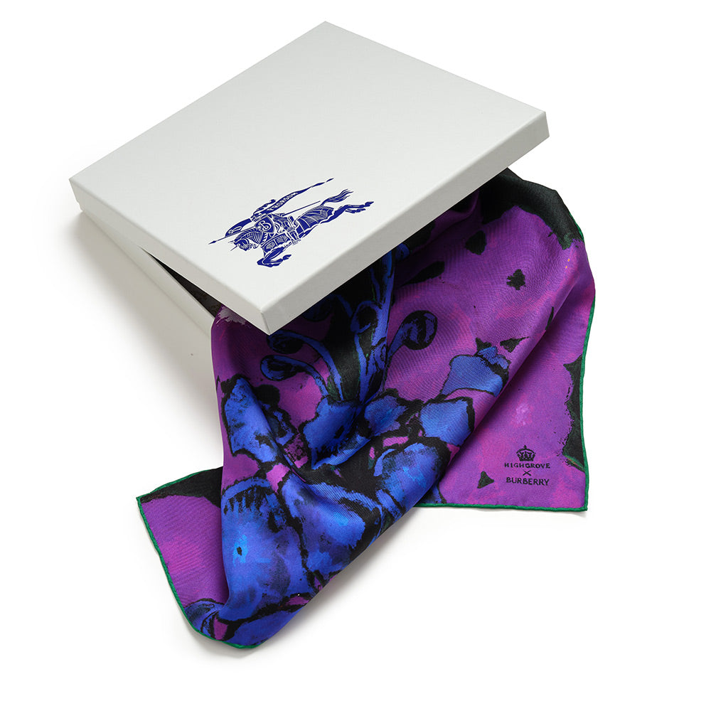 Highgrove X Burberry Royal Delphinium Silk Scarf