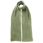Classic Ribbed Cashmere Scarf Ivy Green