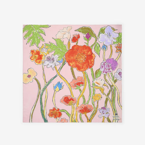 Highgrove X Burberry Cascading Flowers Silk Scarf (Pink)