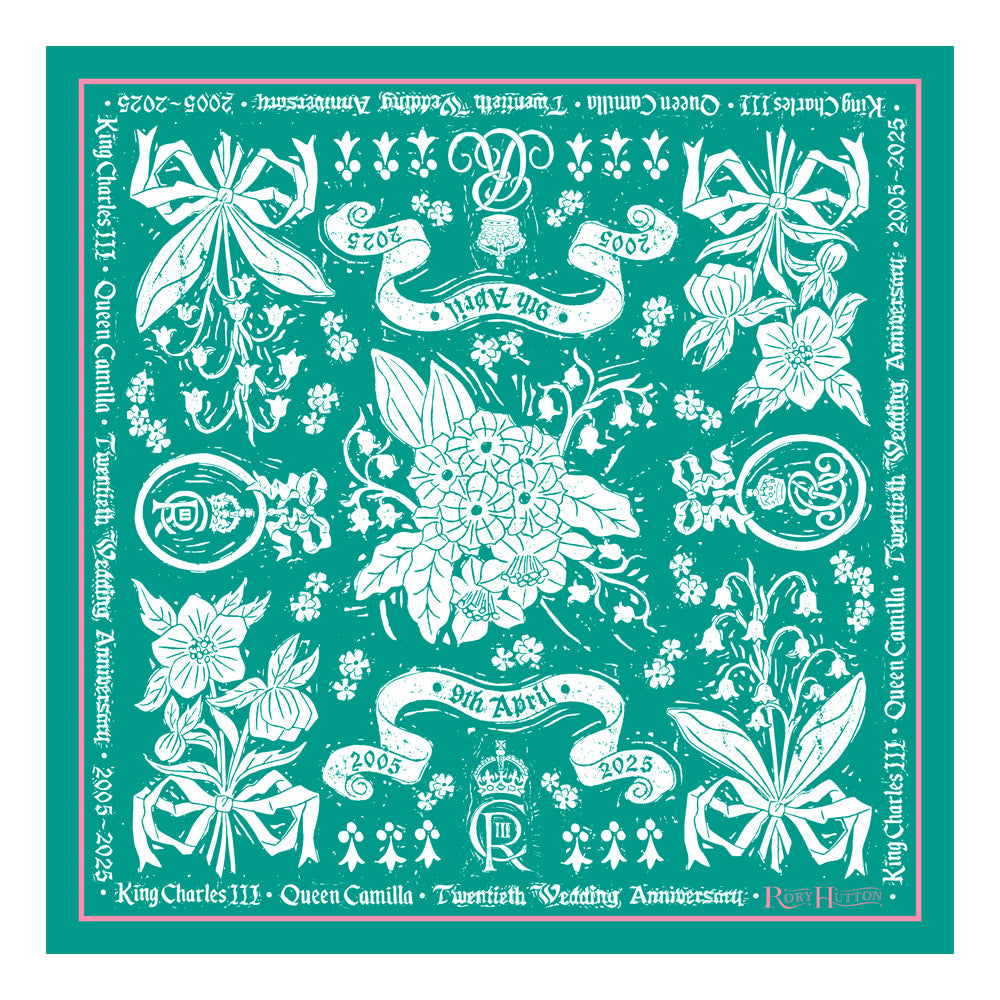 20th Wedding Anniversary Silk Scarf