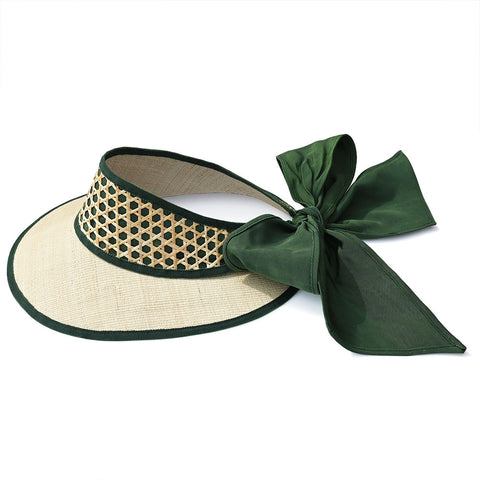 Highgrove Visor – Artisanal Straw & T’nalak Headpiece