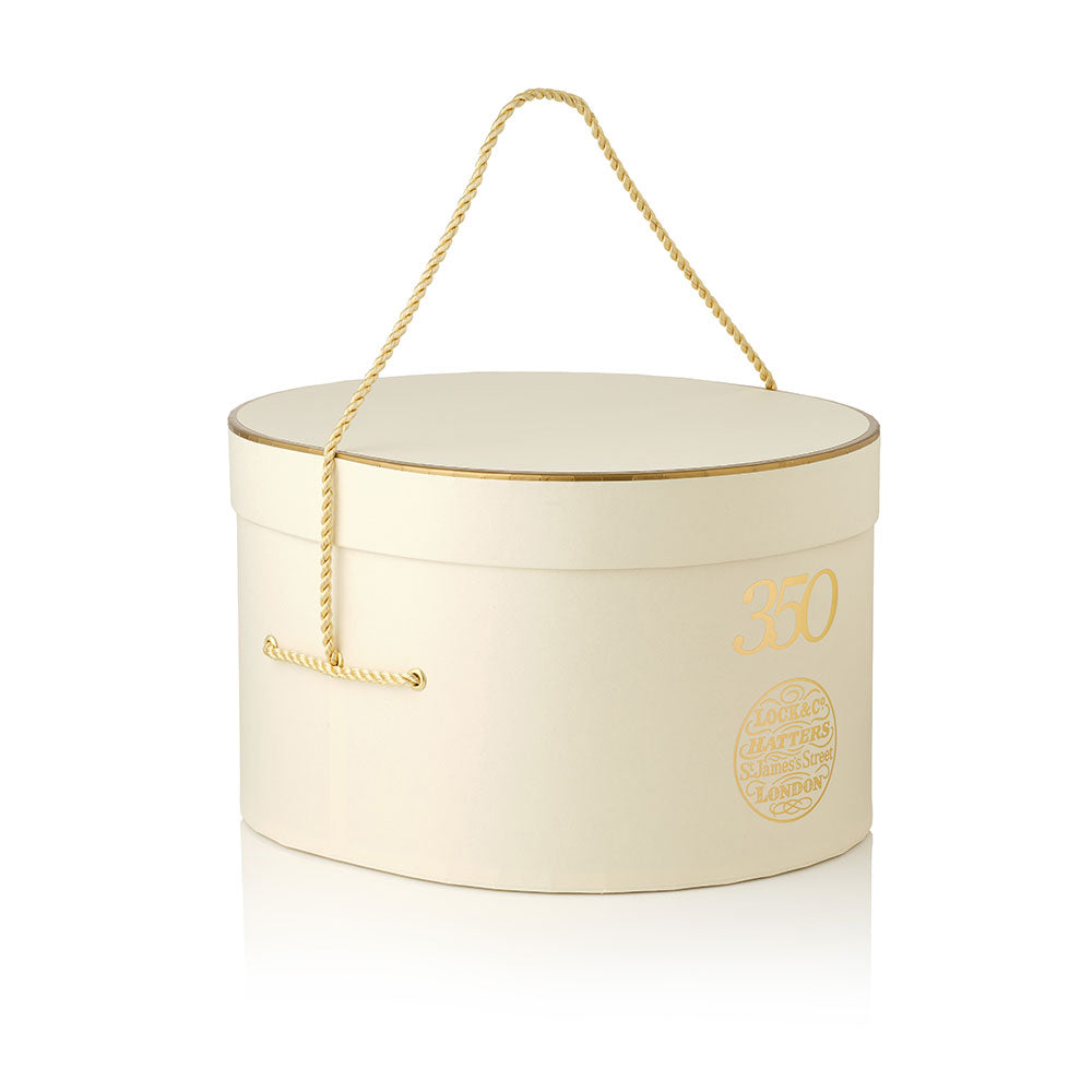 Lock & Co. Cream and Gold Hat Box