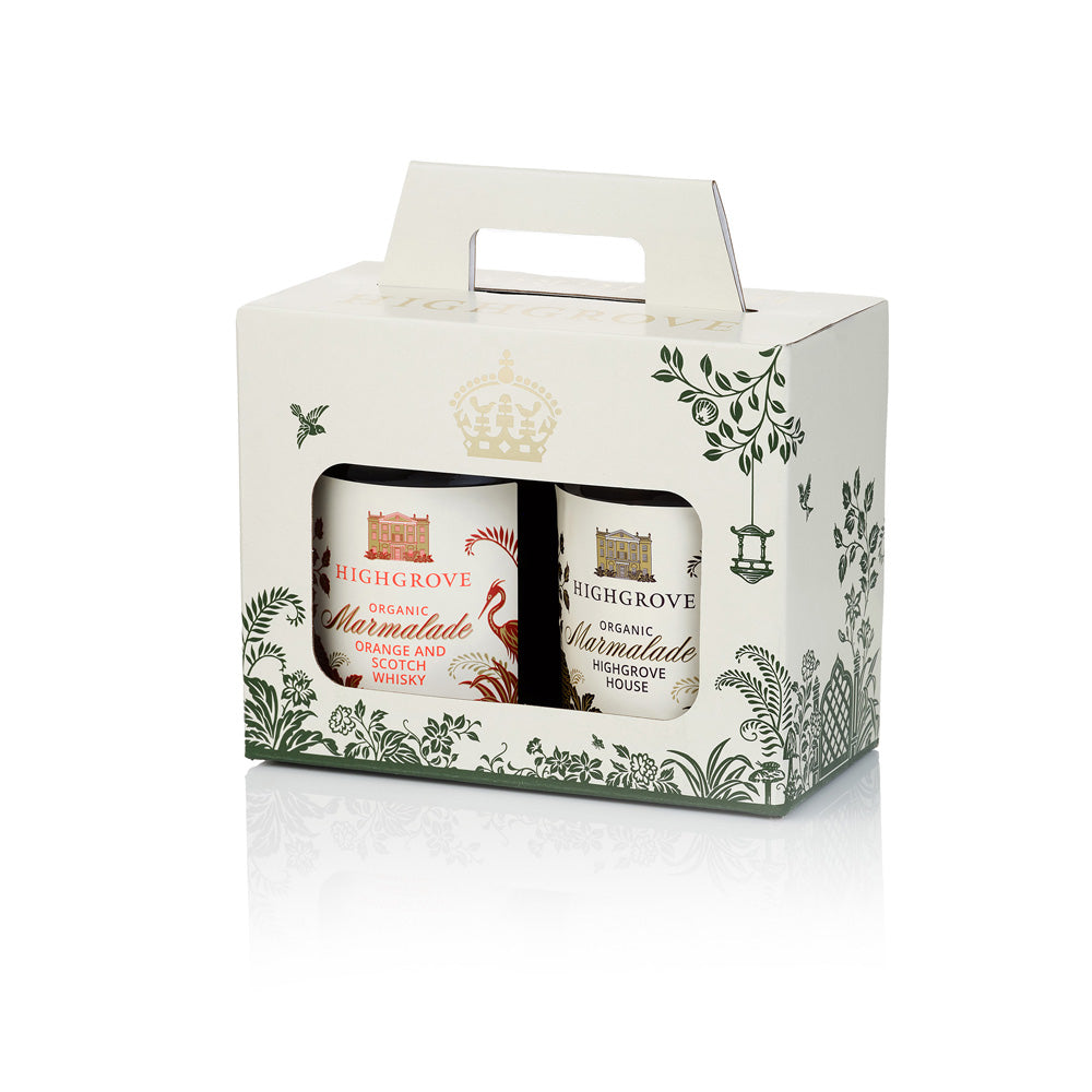 Highgrove Preserve Gift Set: House Marmalade, Orange and Scotch Whisky Marmalade