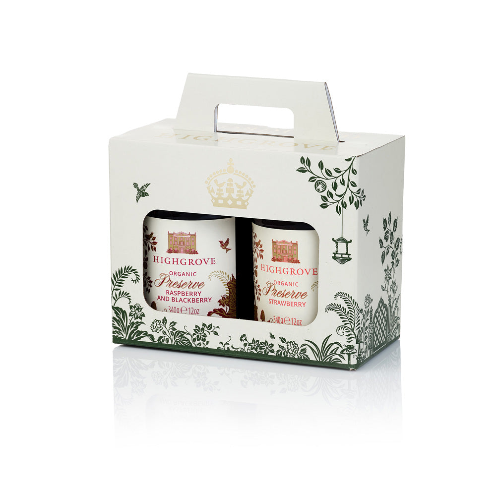 Highgrove Preserve Gift Set: Strawberry Preserve, Raspberry and Blackberry Preserve