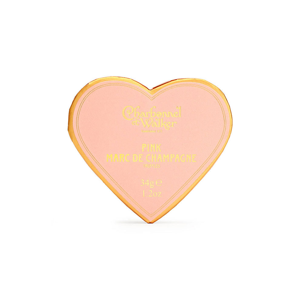 Charbonnel et Walker Mini Pink Heart – Pink Marc de Champagne Truffles (34g)