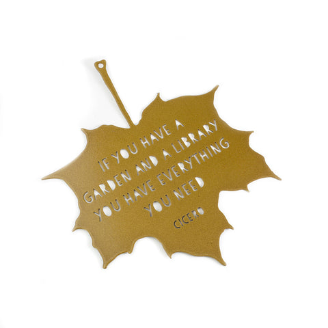 'Library and Garden' Decorative Leaf