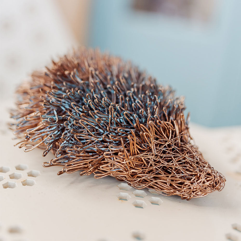 Hedgehog Bronze Wire Sculpture
