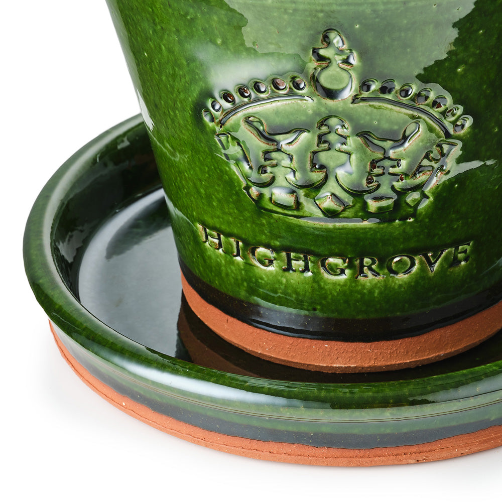 Highgrove Terracotta Green Glazed Saucer (Medium)