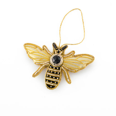Gold Bee Embroidered Decoration