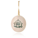 Christmas Tree Decoration - Highgrove Crown Round Tin (Cream)