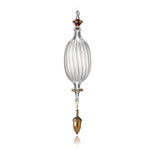Christmas Decoration - Oval Shape Clear Glass Bauble