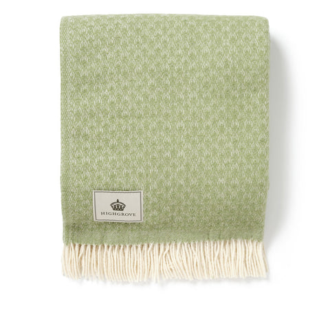 Pure New Wool Throw - Fern Green Isobel Crescent