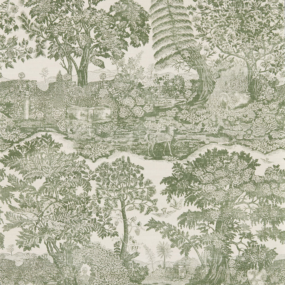 Highgrove Toile Wallpaper Yew Green