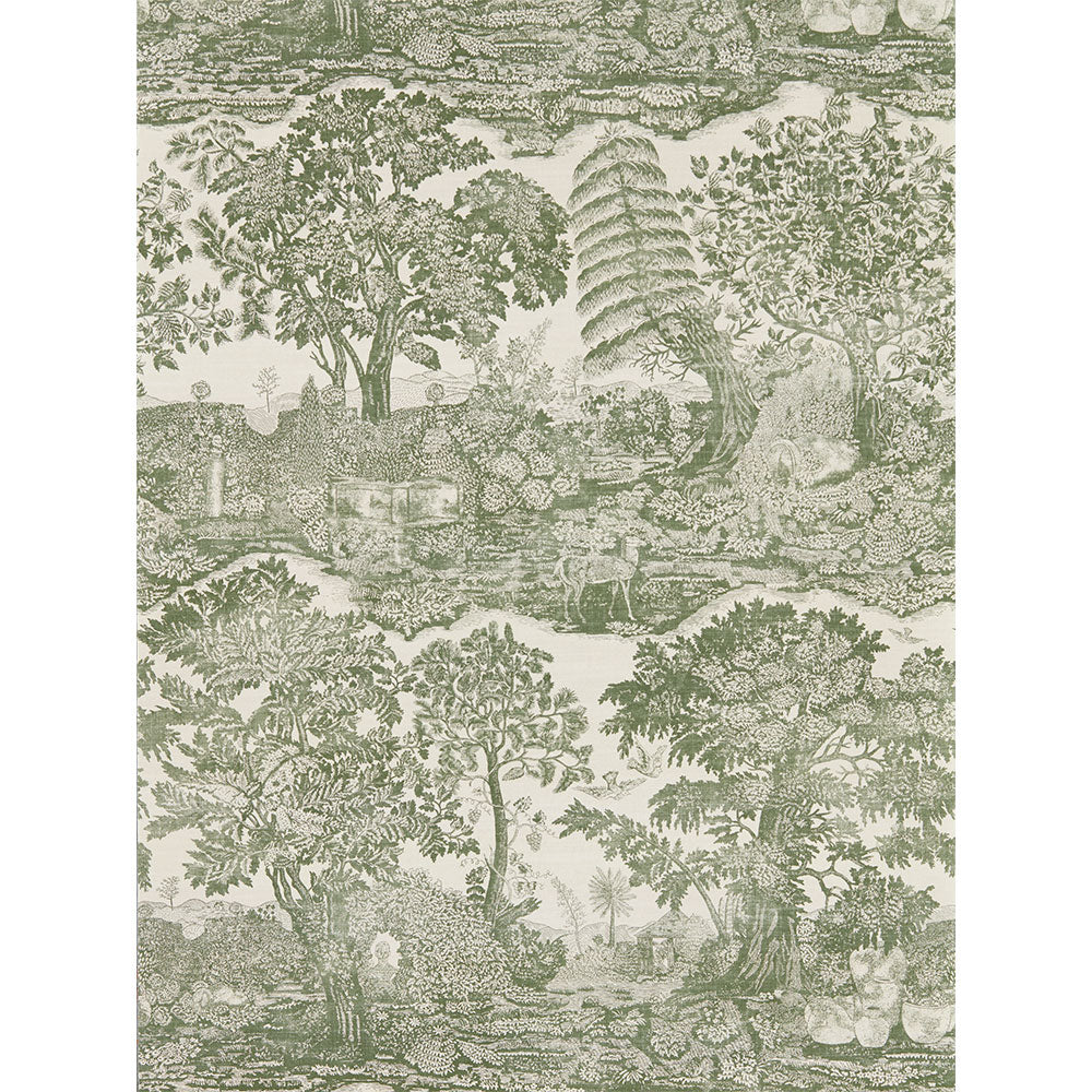 Highgrove Toile Wallpaper Yew Green