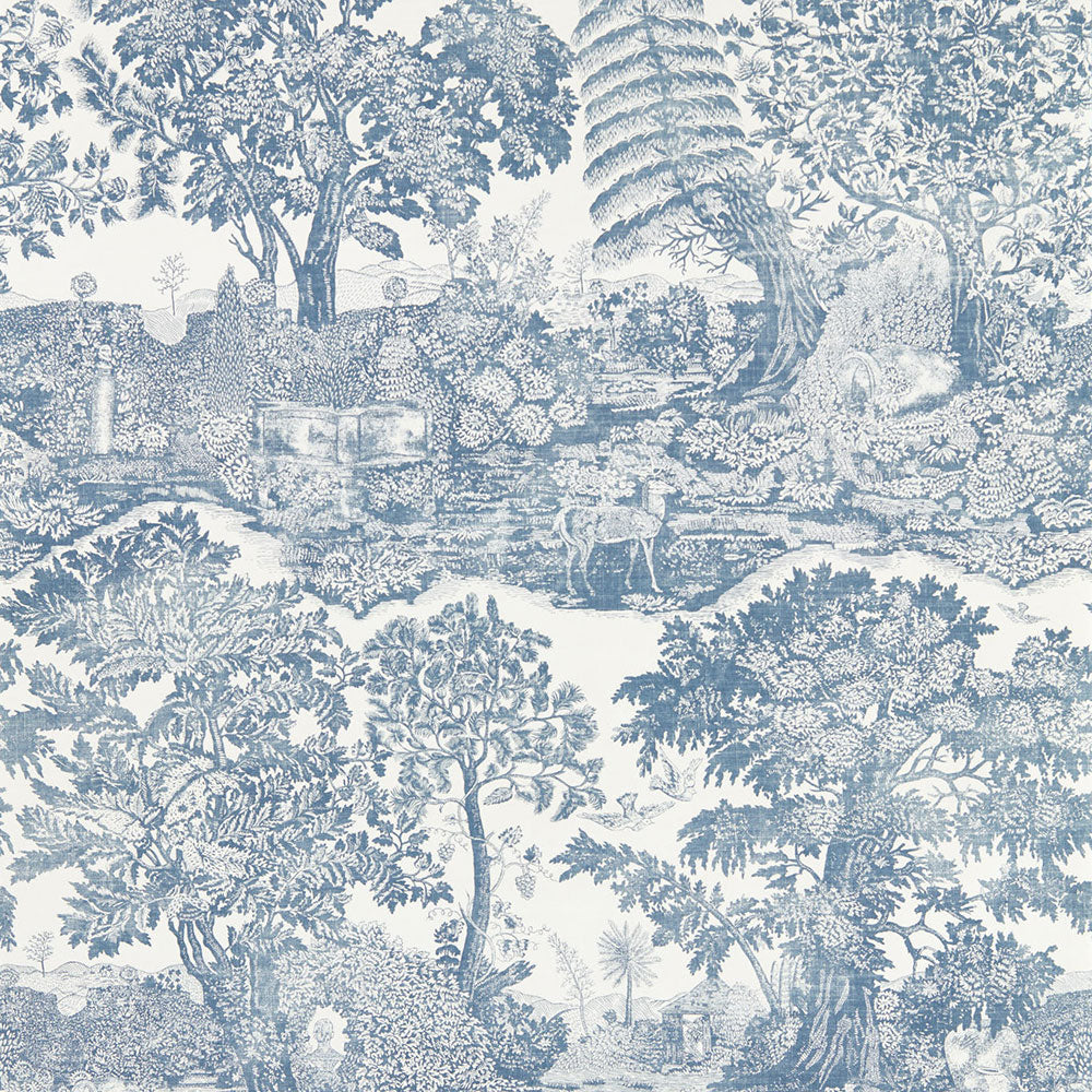 Highgrove Toile Wallpaper Tetbury Blue