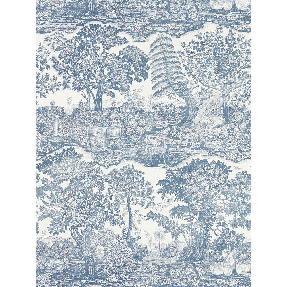 Highgrove Toile Wallpaper Tetbury Blue