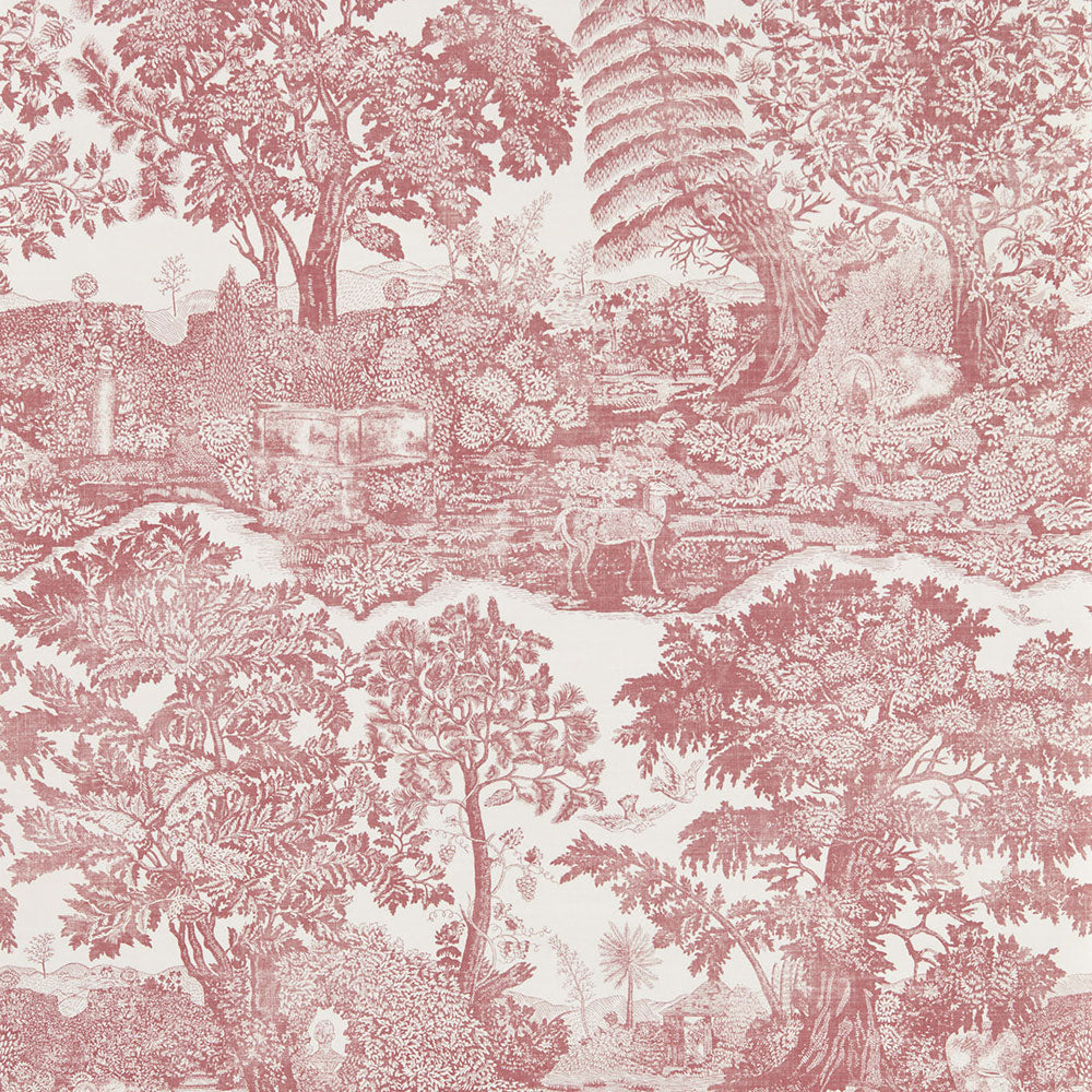 Highgrove Toile Wallpaper Madder Rose