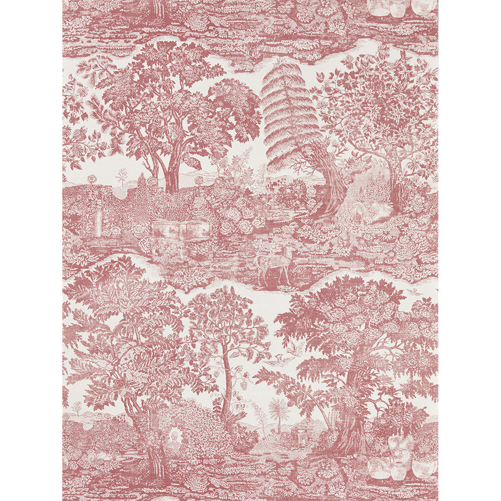 Highgrove Toile Wallpaper Madder Rose