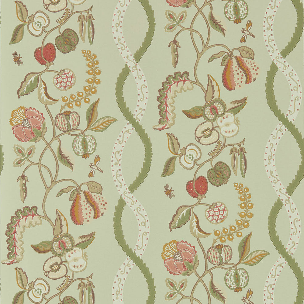 Kitchen Garden Wallpaper Olive & Russet