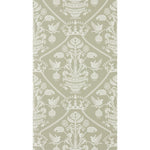 Highgrove Damask Wallpaper Silver Green
