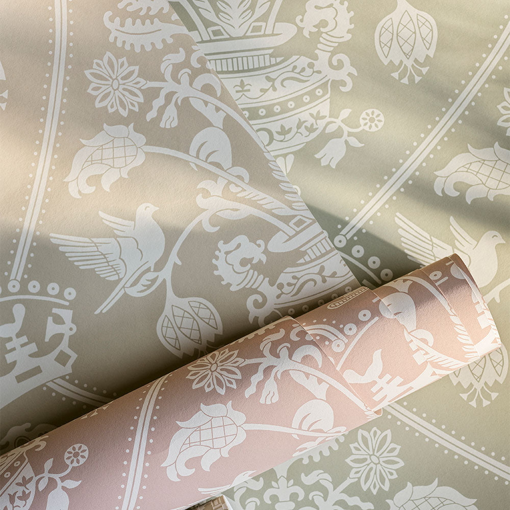 Highgrove Damask Wallpaper (Various Colours)