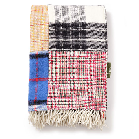 Highgrove Patchwork Tweed and Tartan Wool Bed Cover