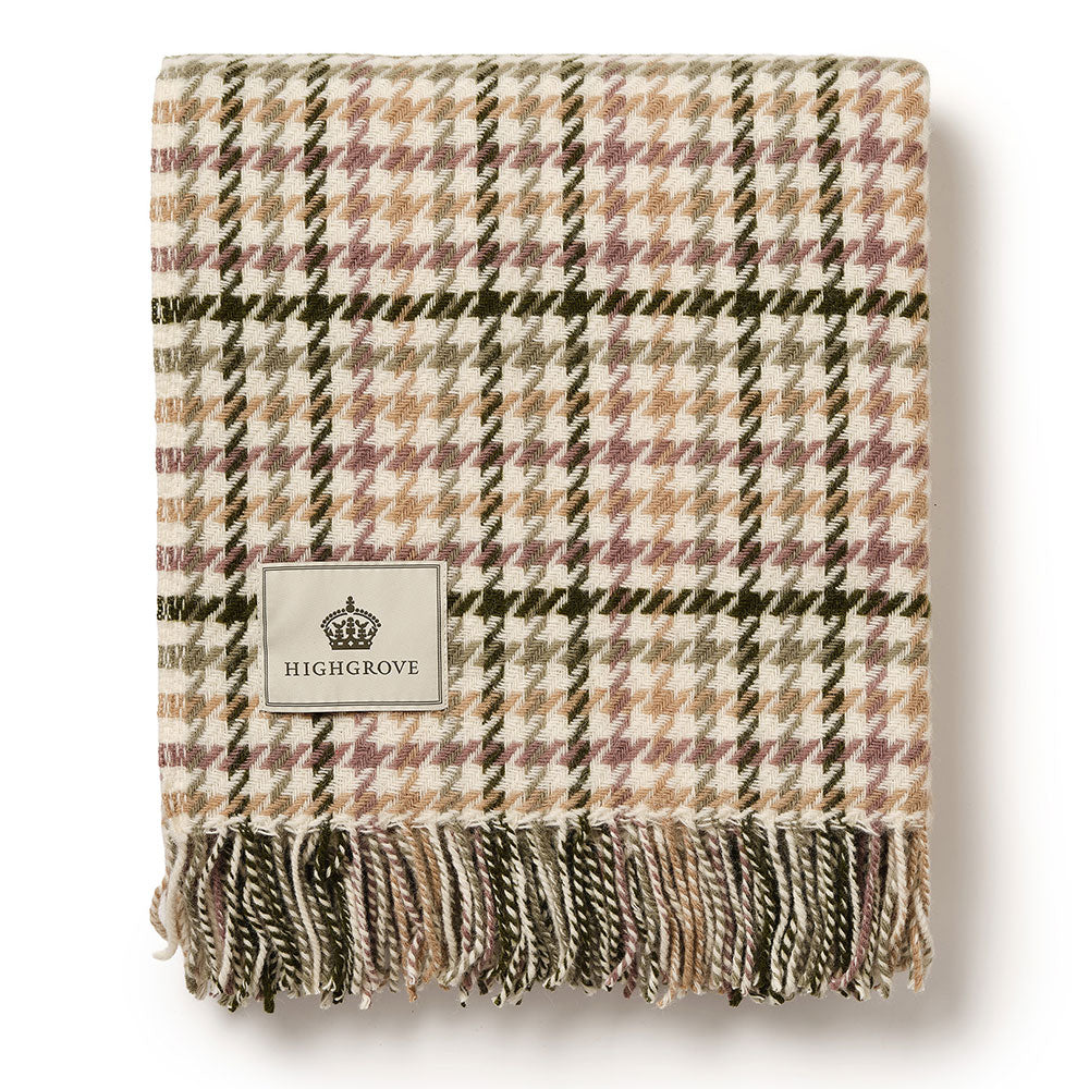 Pure New Wool Throw - Houndstooth Shepherd